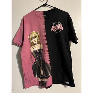 Men's Broken Promises Death Note Misa Split Tee M Pink/Black